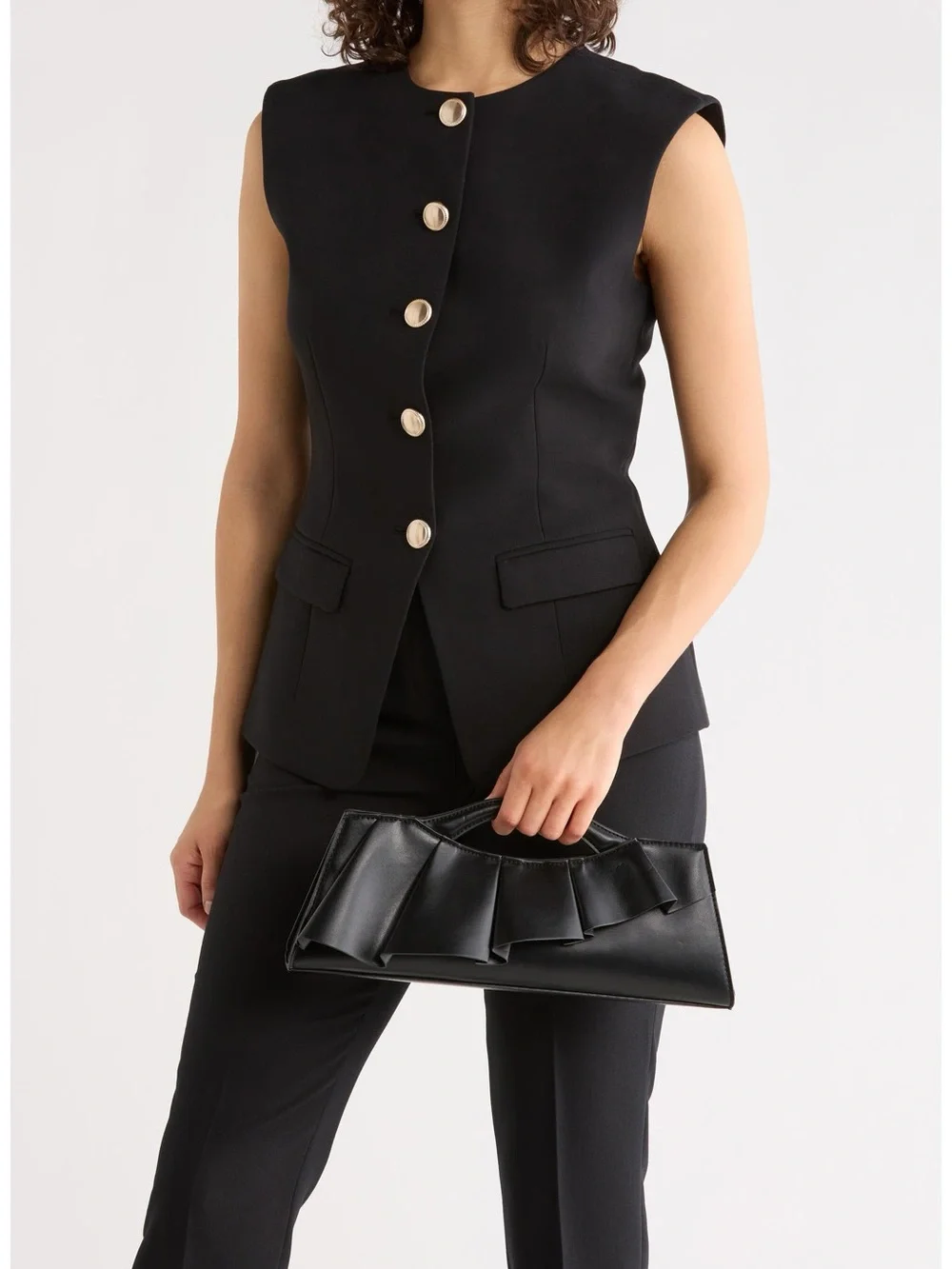 BCBG Ruffle Clutch - Picture 2 of 9